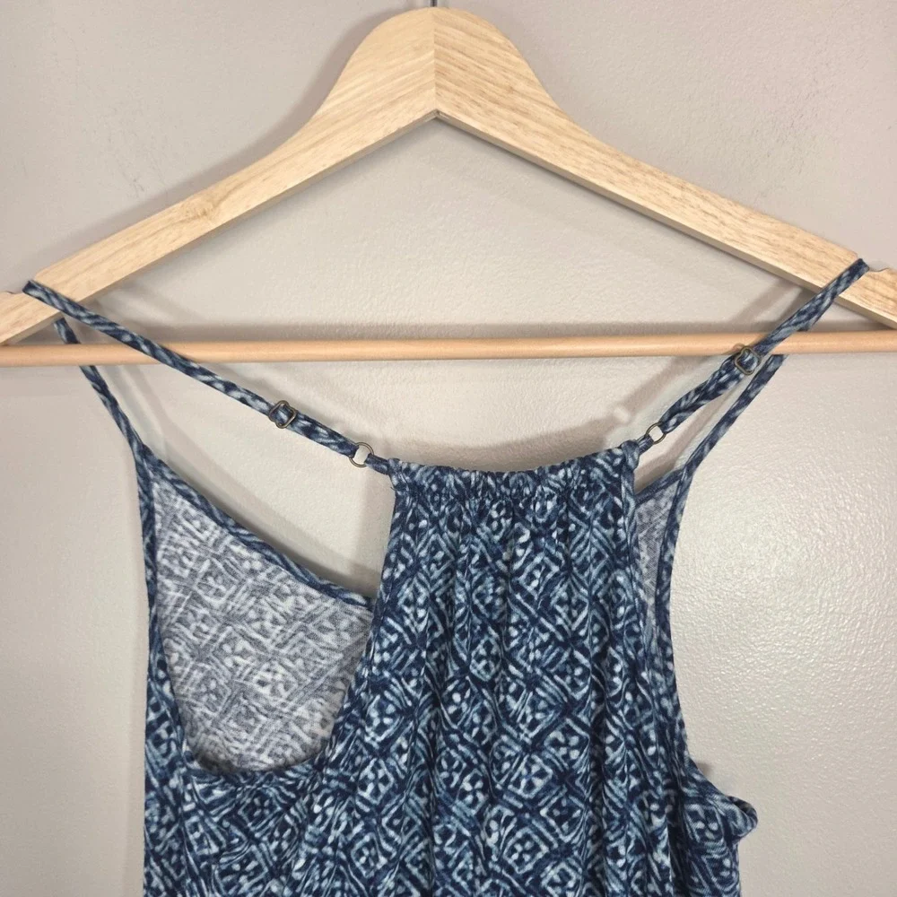 Polo Ralph Lauren Girls Romper Jumpsuit M 8-10 Blue Printed Cotton One Piece